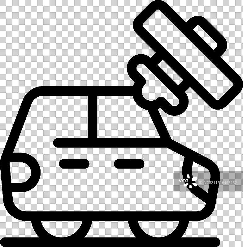 汽车维修站修理车顶图片素材