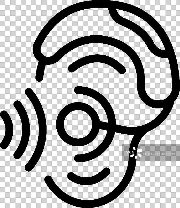 检测声波的现代助听器图片素材