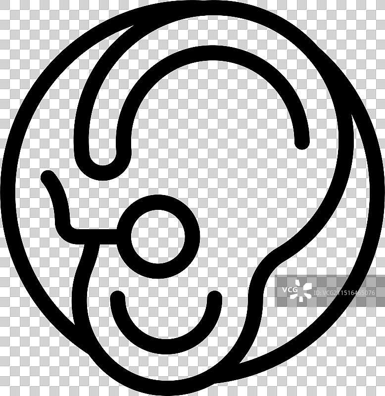 描绘声音的助听器设备图标图片素材