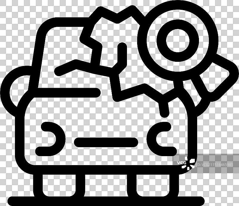 汽车保险调查员检查损坏情况图片素材