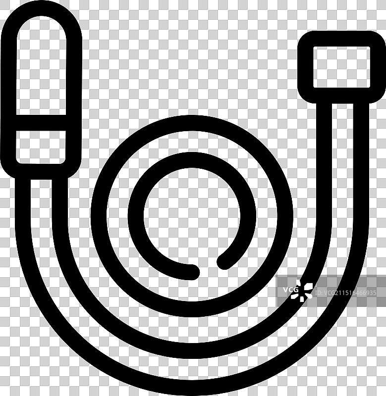 代表健身的跳绳图标图片素材