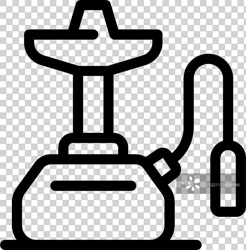 水烟吧设备图标，含碗和软管图片素材