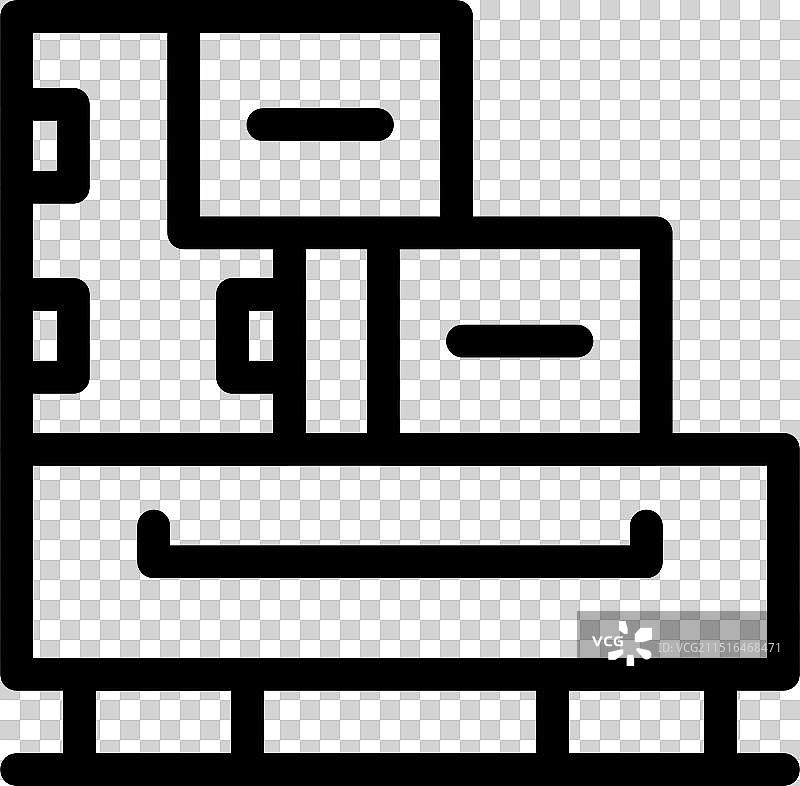 带抽屉的办公柜图标图片素材