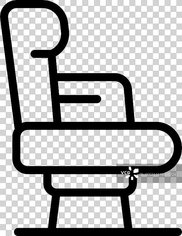 飞机乘客座椅舒适图标图片素材