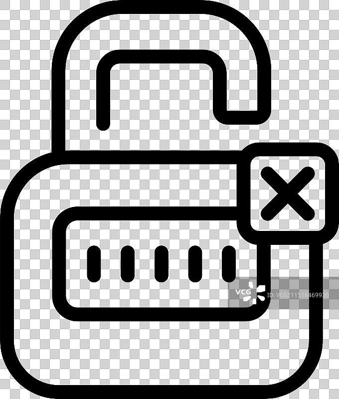 密码锁定及错误提示图片素材