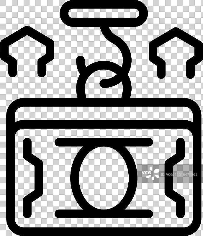 起重机起吊金钱概念图标轮廓样式图片素材