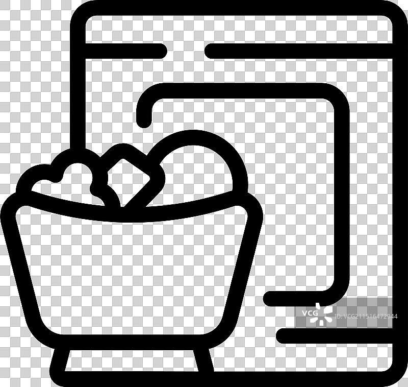 装满食材的碗，靠近食谱图片素材