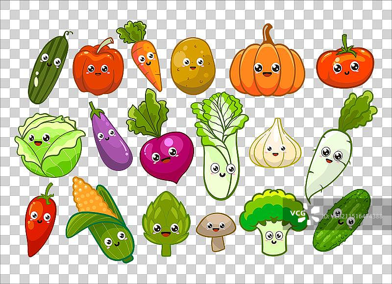 蔬菜图标集图片素材