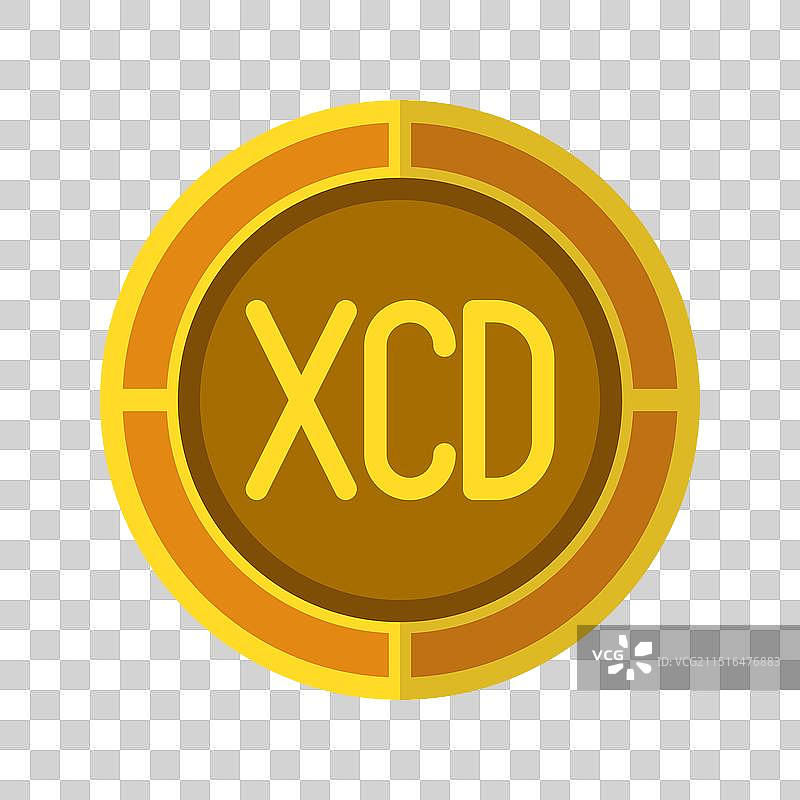 美元硬币金色扁平货币图标图片素材