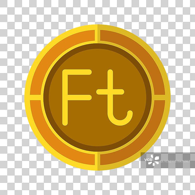 金色弗洛林硬币图标图片素材