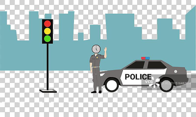 男警巡逻图片素材