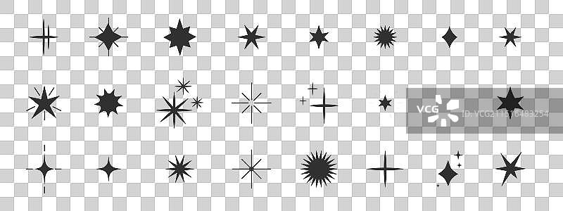 闪耀星星光芒图标图片素材