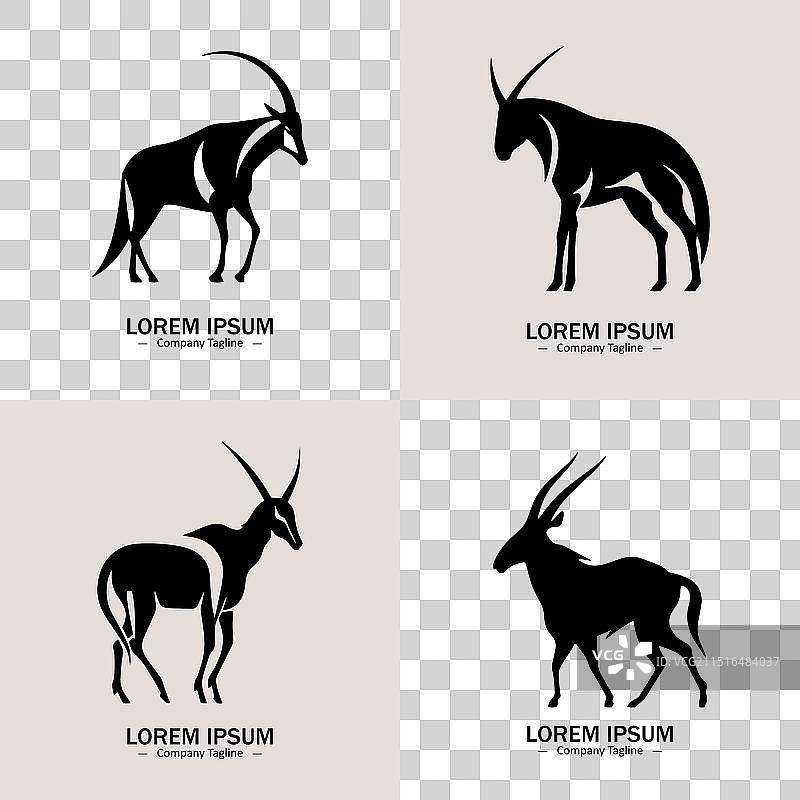 肉铺用山羊标志海报图片素材