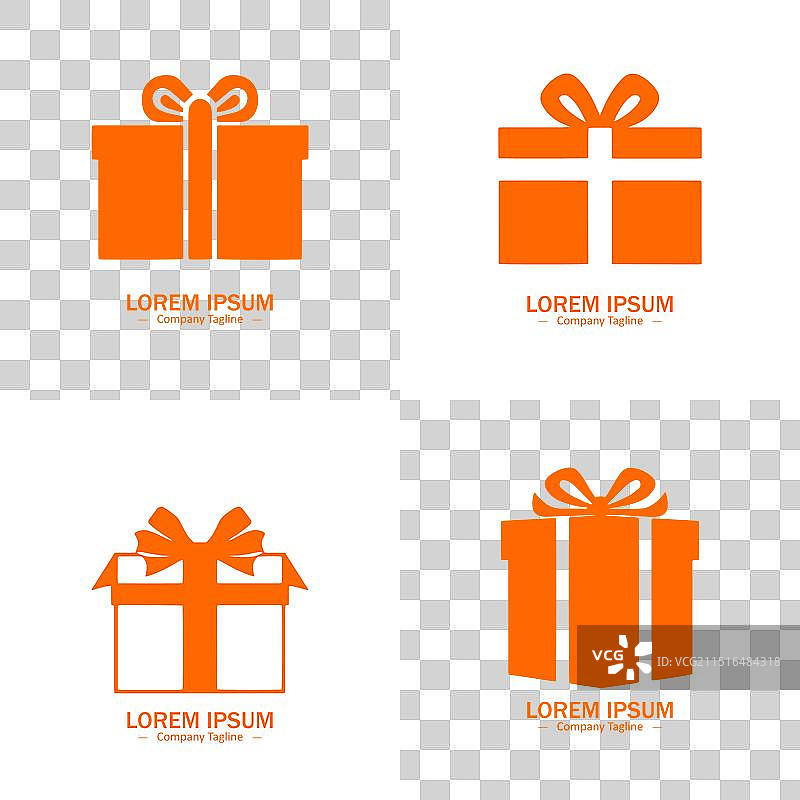 适用于Logo的礼品盒轮廓图片素材