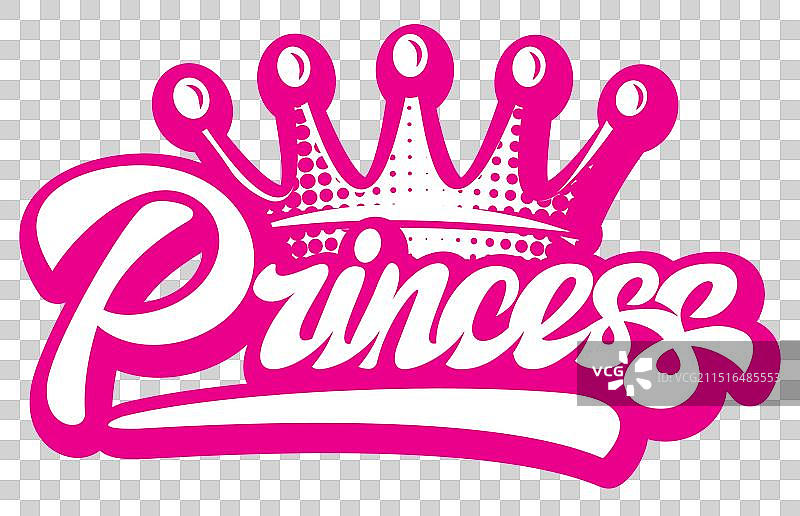 时尚的书法粉色公主字样图片素材