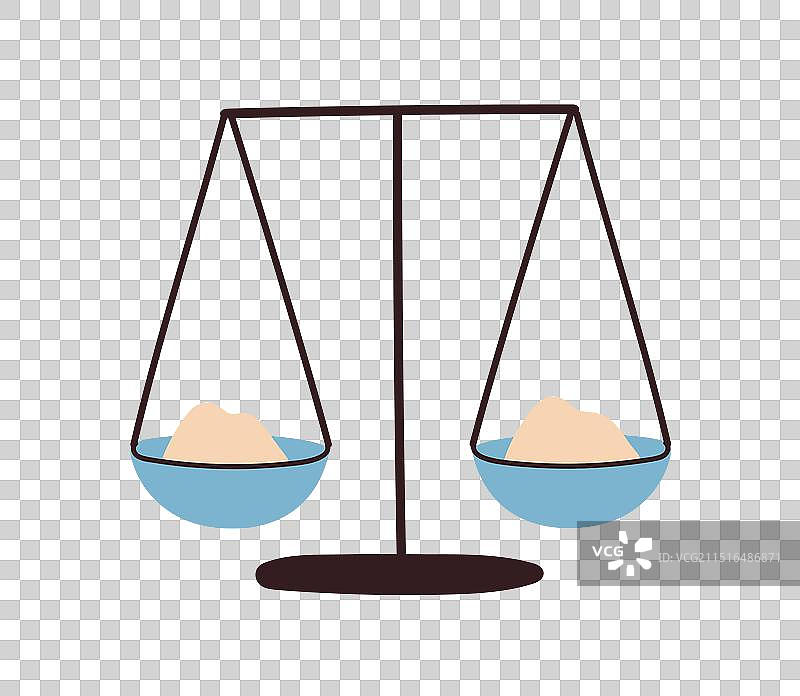 用于平衡和重量比较的旧天平图片素材