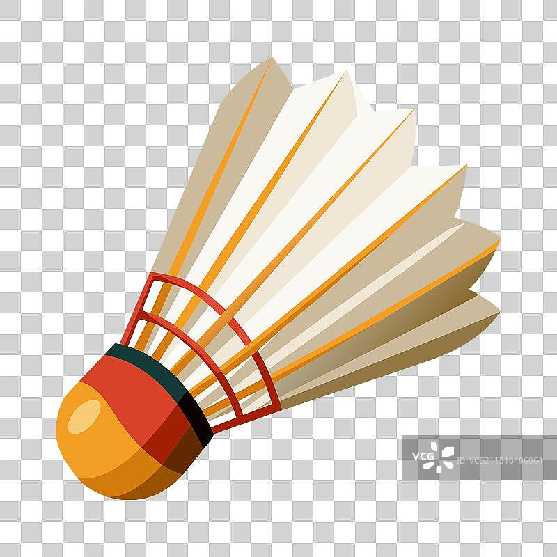 白色背景上的扁平羽毛球图片素材