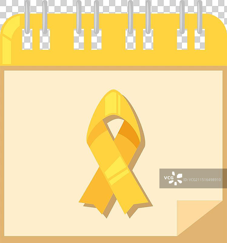 肉瘤意识日的黄色丝带图片素材