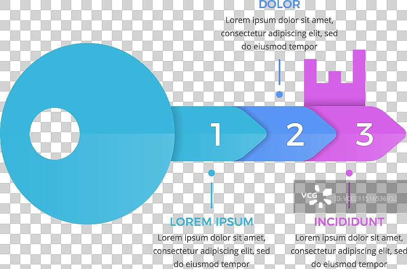 通往成功的钥匙信息图表模板图片素材