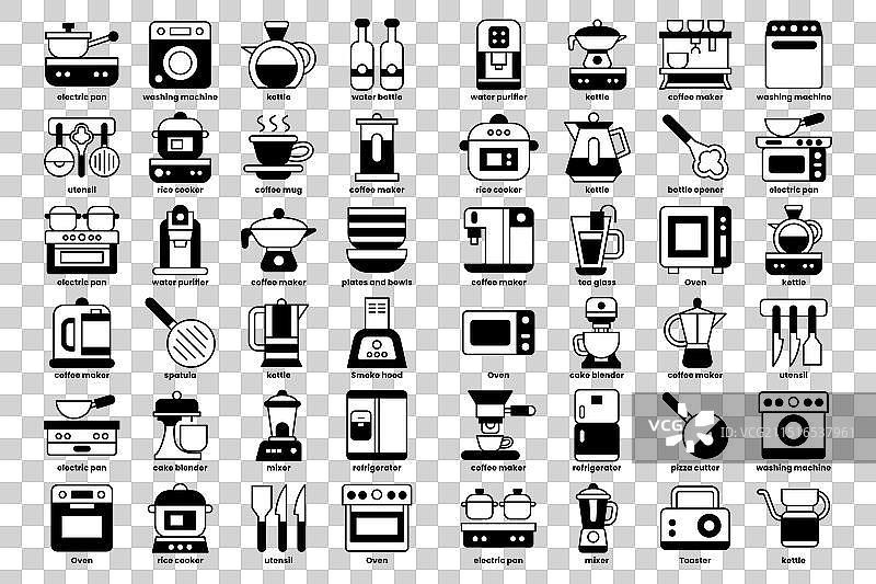 厨房电器和用具合集图片素材