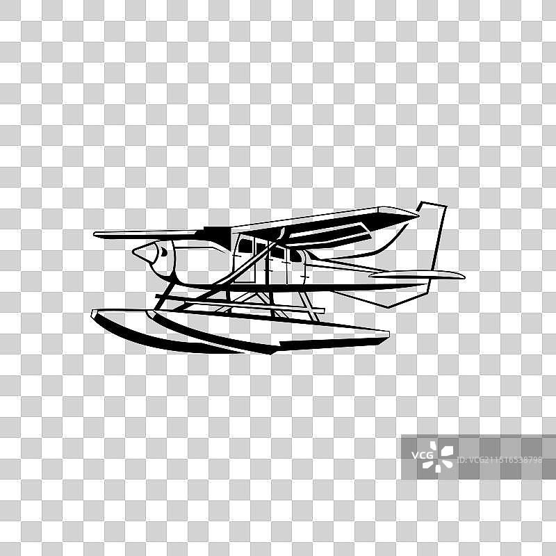 塞斯纳185飞机精细设计图片素材