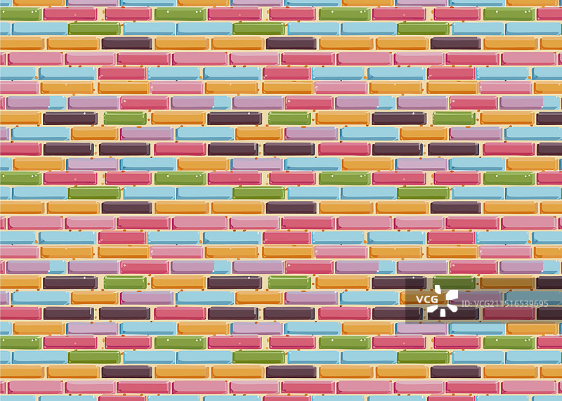彩色砖墙纹理无缝图案图片素材