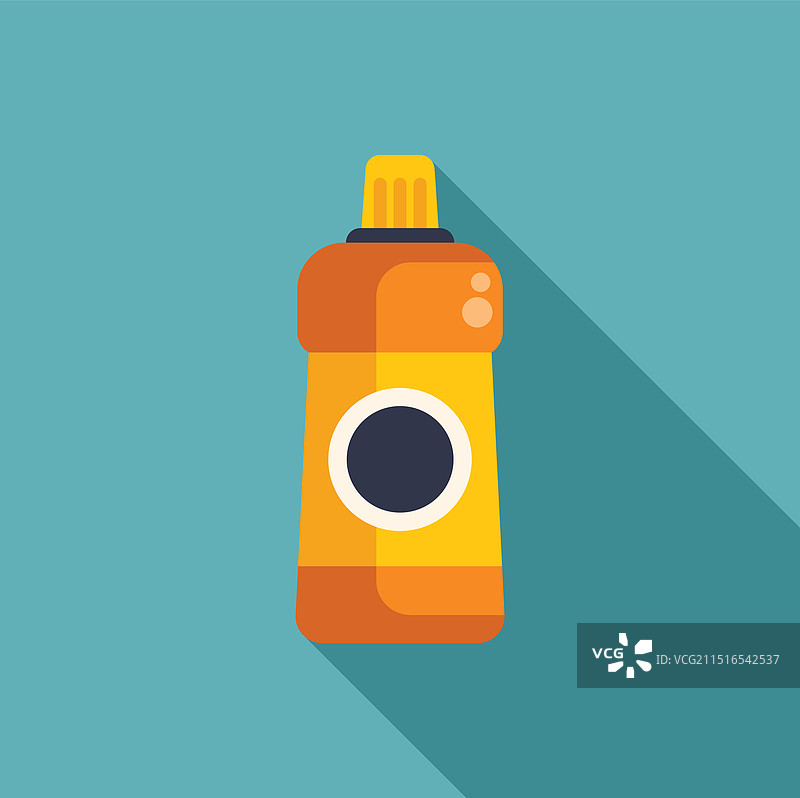 带黄色标签的橙色塑料瓶图片素材