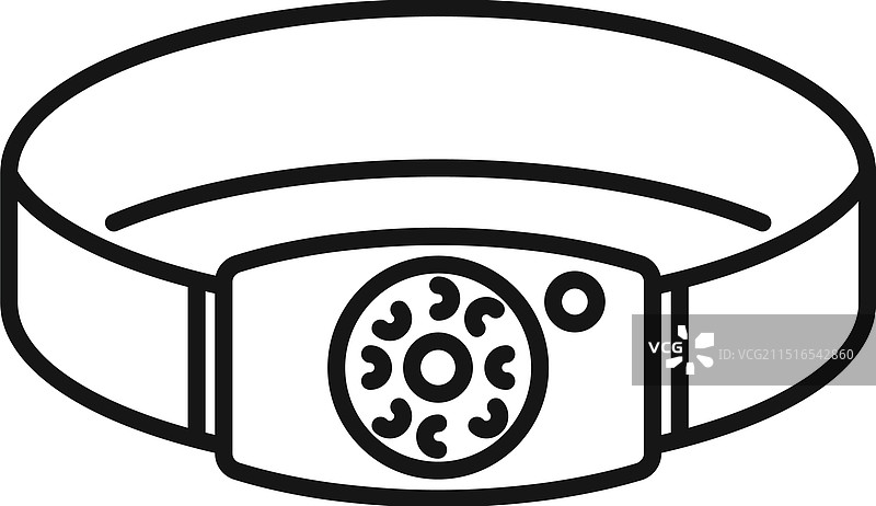 带有圆形LED灯的弹性头灯图片素材