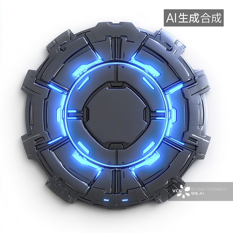 【AI数字艺术】科技未来盾牌设计概念图片素材