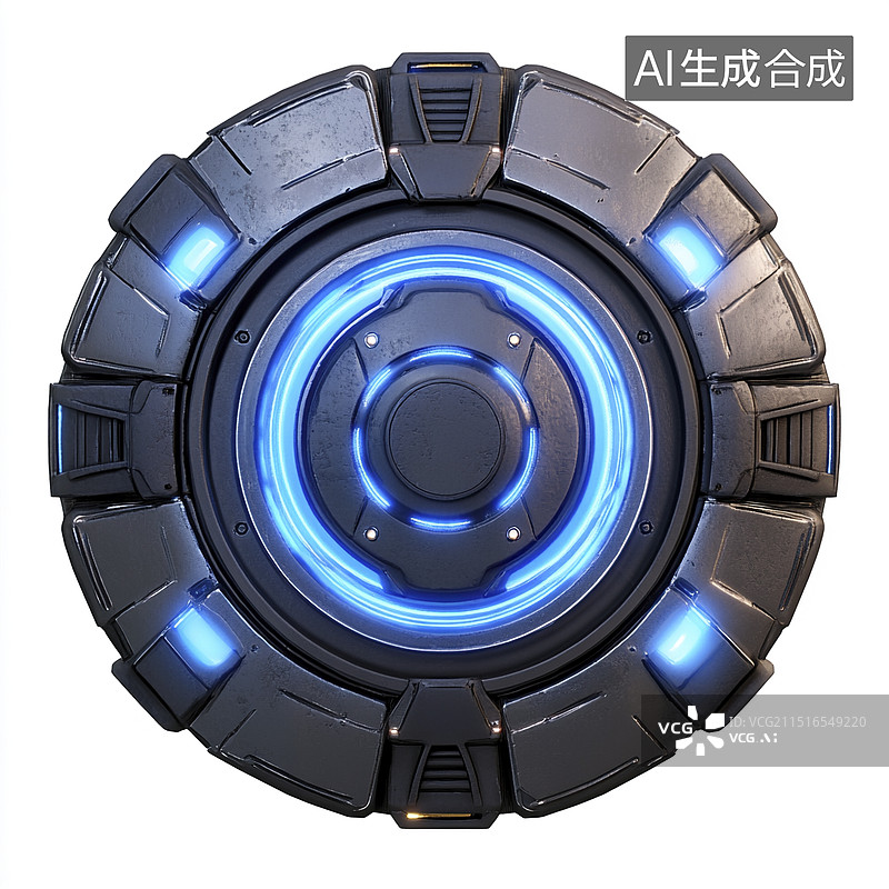 【AI数字艺术】科技未来盾牌设计概念图片素材