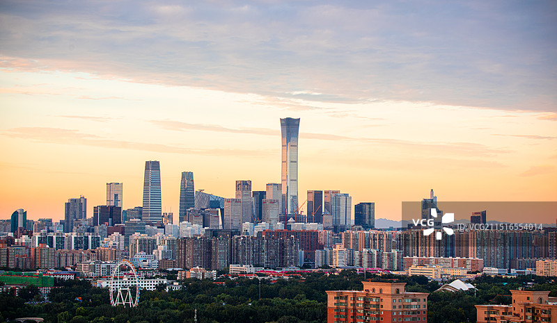 北京国贸天际线风光图片素材