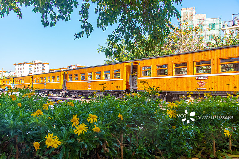 建水古城小火车图片素材