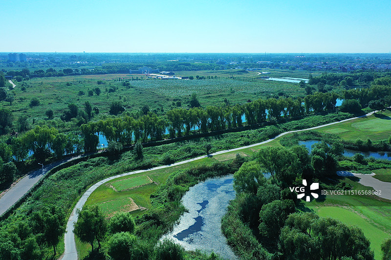 华北明珠白洋淀。风光秀丽温泉城温泉城图片素材