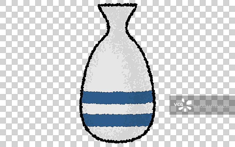 手绘清酒德利瓶图片素材