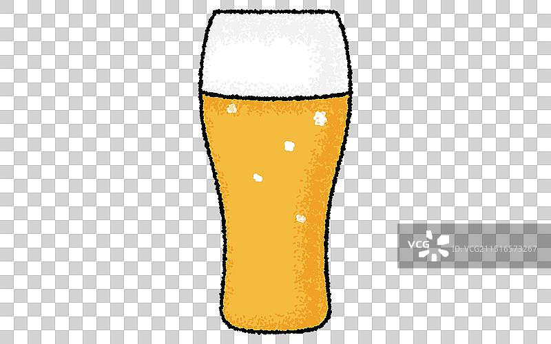 手绘模拟触感啤酒杯图片素材