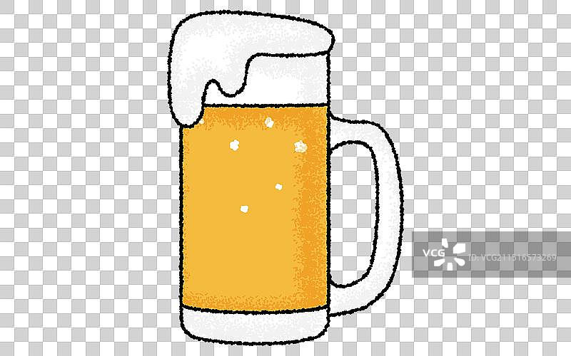 一个装满气泡的啤酒杯图片素材