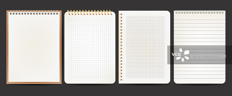 逼真的笔记本内页或横格纸图片素材
