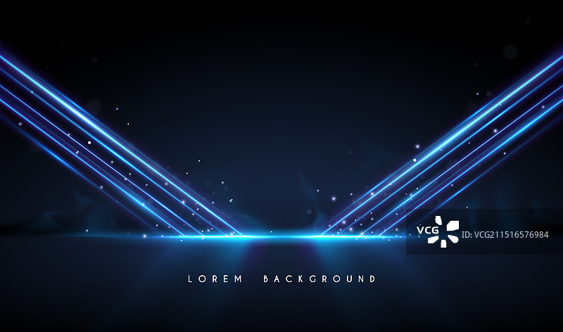 蓝光光线带火花效果图片素材