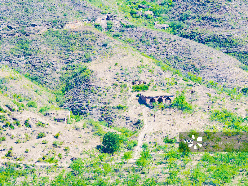 山西临汾永和黄河蛇曲地质公园夏日晴天图片素材