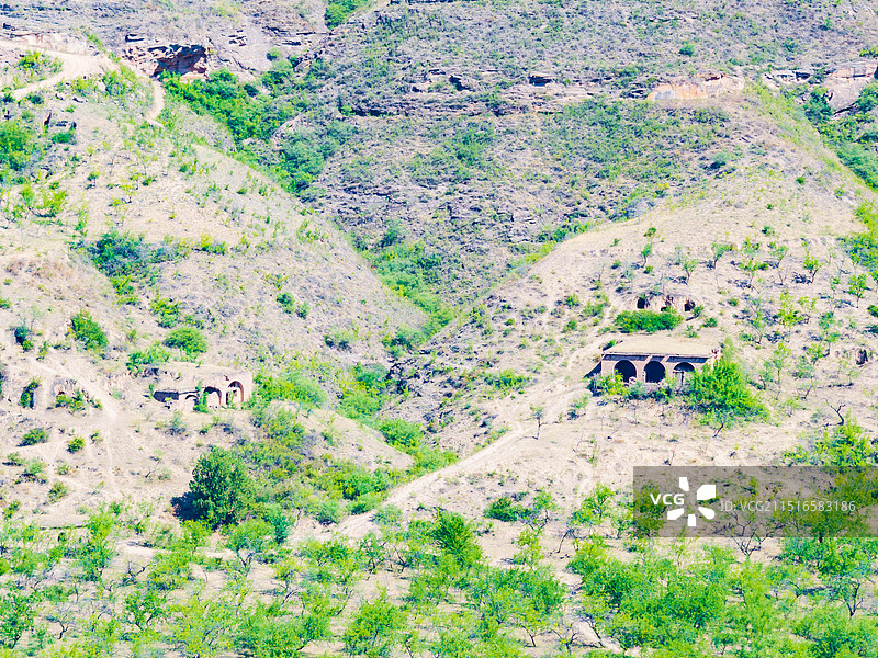 山西临汾永和黄河蛇曲地质公园夏日晴天图片素材