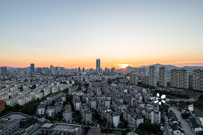 湖州市区城市风光图片素材