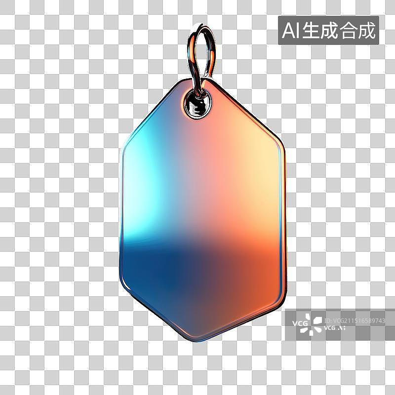 【AI数字艺术】镭射风3D促销标签元素图片素材