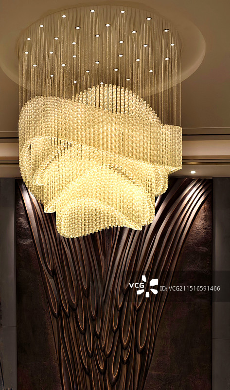 时尚灯具与壁画图片素材