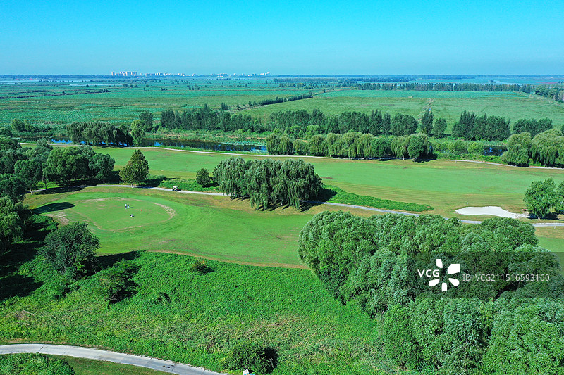 华北明珠白洋淀，风光秀丽温泉城温泉城图片素材