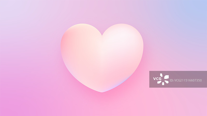 立体爱心背景壁纸矢量插画图片素材