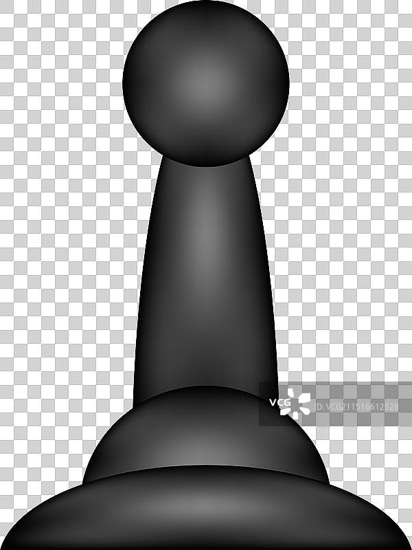 白色背景上的国际象棋兵图标图片素材