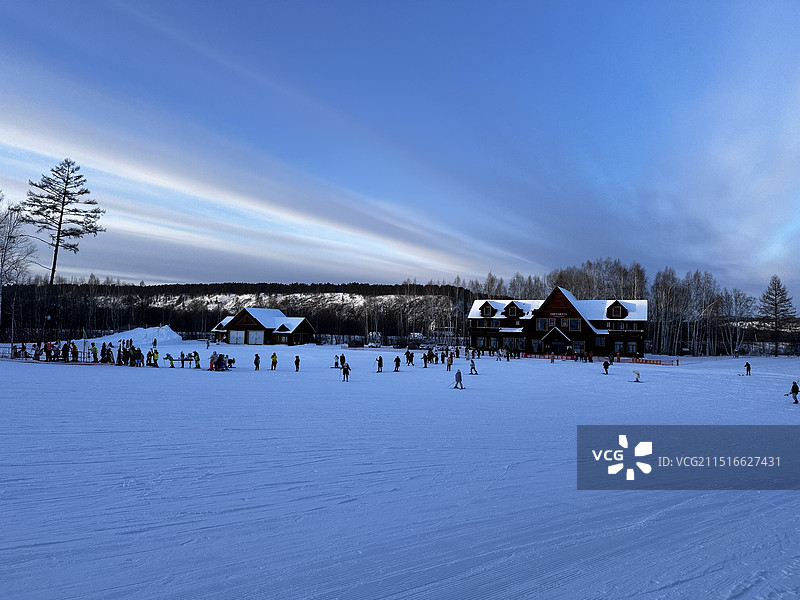 漠河最北滑雪场图片素材