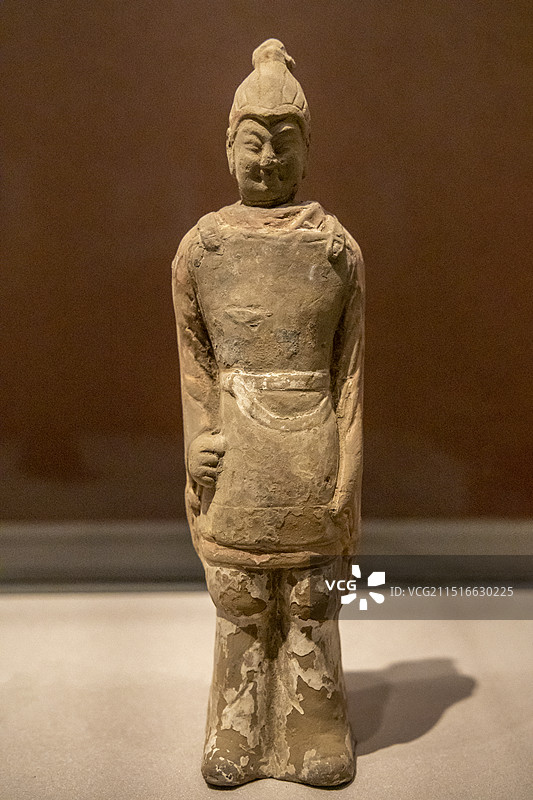 北京大运河博物馆“京津冀协同发展专题展”：负箭俑（东魏，河北省邯郸市磁县茹茹公主墓出土）图片素材