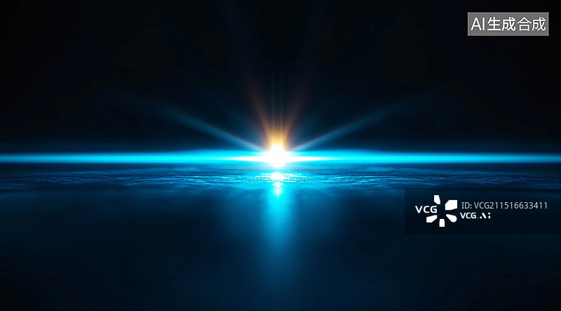 【AI数字艺术】科技光效镜头眩光光线素材镜头耀斑发光效果图片素材