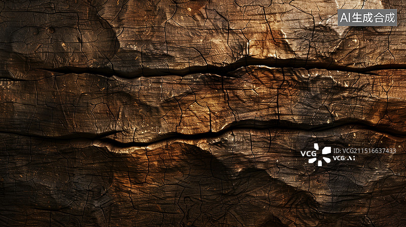 【AI数字艺术】老旧的木纹肌理图片素材